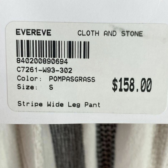 Cloth & Stone Gray Striped Wide-Leg Pants - Picture 4 of 6